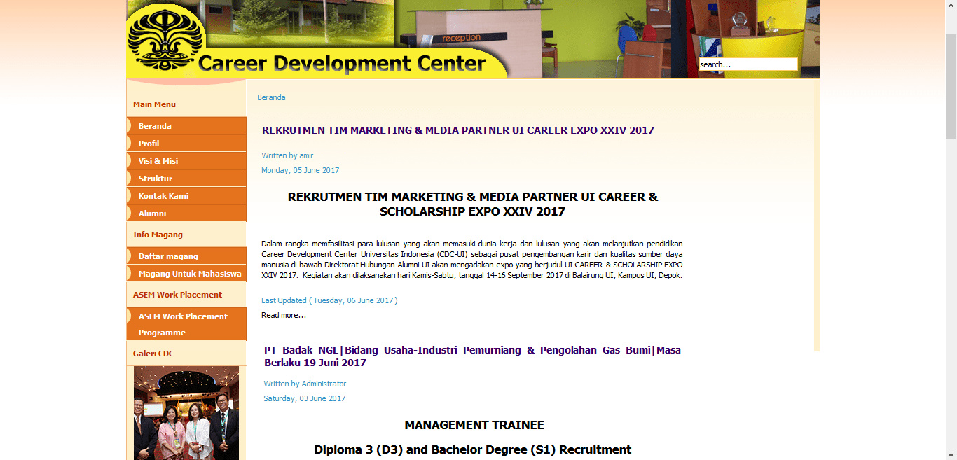 Situs Career Development Center UI